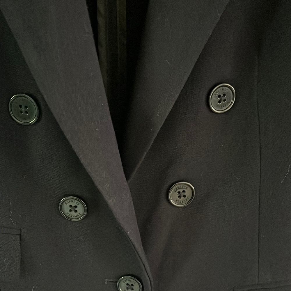 Navy blue Double-Breasted Blazer - Picture 2 of 3